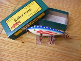 Killer Baits Rusty Jessee Heddon 300 Style Glasseye 5 Hooker Bicentennial Color