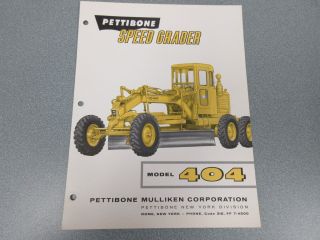 Rare Pettibone Speed Grader 404 Sales Sheet
