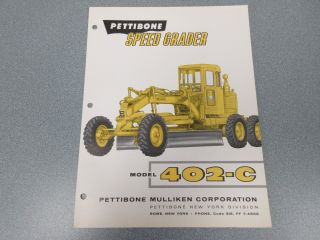 Rare Pettibone Speed Grader 402 - C Sales Sheet