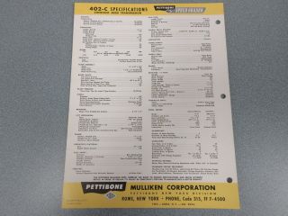 Rare Pettibone Speed Grader 402 - C Sales Sheet 2