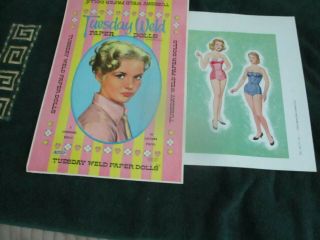 Tuesday Weld 1960 Paper Doll Box Label,  Dolls And Costumes