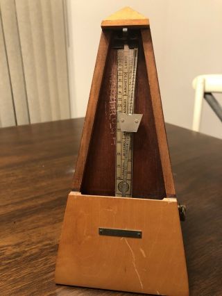 Vintage Seth Thomas Metronome De Maelzel E873 - 006 10 - Wooden,  Brass
