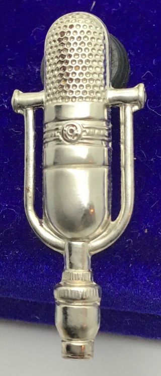 Rare Vintage Rca 77 - Dx Polydirectional Ribbon Microphone Lapel Media Pin