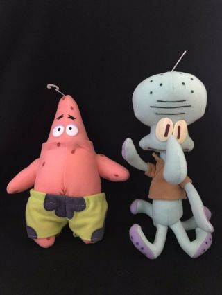 Rare Hard To Find Spongebob Characters - 2000 Squidward And Patrick Plush Dolls