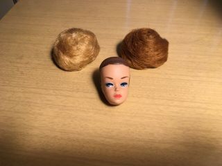 Vintage Barbie Fashion Queen Head & 2 Wigs