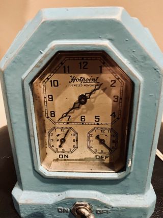 Vintage Ge 1920 Hotpoint Automatic Range Timer Clock Lux Clock Mfg Co.