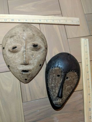 Lega Masks From The Congo — Authentic Hand Carved Wood — African Art