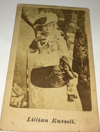 Rare Antique Victorian American Famous Stage Actress Lillian Russell Cdv Photo