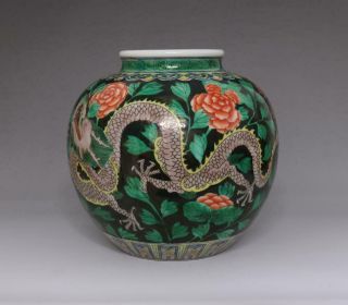 Rare Chinese Famille Rose Porcelain Vase Pot Kangxi Marked (e122)