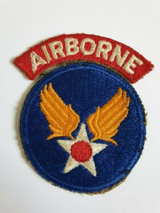 Rare Ww2 Usaaf Aviation Engineers Airborne Arc,  Aaf Patch