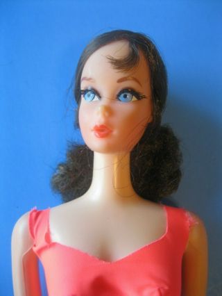 Vintage Barbie Doll Mod Brunette Talking Barbie Doll 1115 Mattel 60 