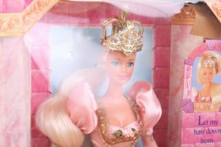 Mattel Rapunzel Princess Light Pink Dress Barbie 1998 NOS NRFB 2