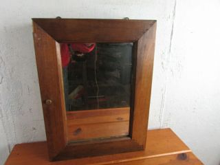 Antique Medicine Cabinet Wood Smaller Size With a Great Look 2