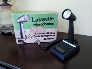Vintage Rare Layafette Cb Base Station Desk Microphone 42 - 01695 W Instructions