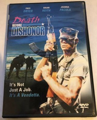 Death Before Dishonor Dvd Rare,  Oop,  Anchor Bay,  Vg W/ Insert,  Fred Dreyer,  1986
