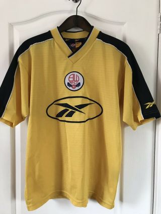 Vtg Bolton Wanderers Football Shirt Jersey Reebok Medium S 34/36 Rare