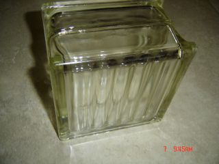 Rare - Vintage - Reclaimed Architectural Glass Block - 6 X 6 X 4 -