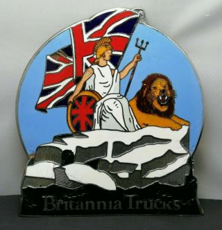 Lovely Very Rare Vintage Britanna Trucks Enamel Large Badge Made In England A341