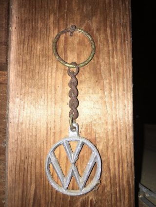 Volkswagen Vw Beetle Bug Vintage Antique Die - Cast Key Chain Metal Rare