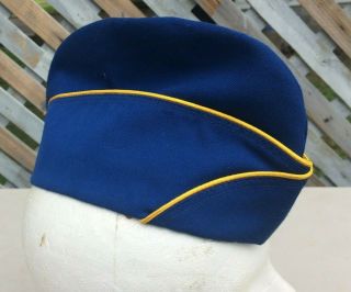 Vintage VFW Cap Hat Blue Junior Girls Size 6 5/8 Veterans Foreign Wars Rare 2
