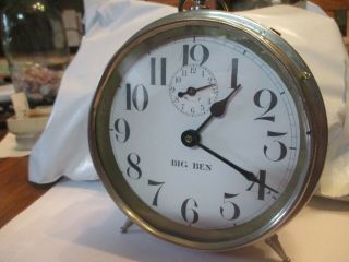 Westclox 1914 Big Ben Alarm Clock Running Antique Collectible
