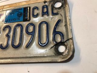 California Manufacturer Motorcycle License plate 2004 Rare 2