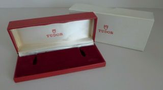 A Rare Vintage 1970s Rolex Tudor Shield Red Stripe Box " Montecarlo  Submariner "