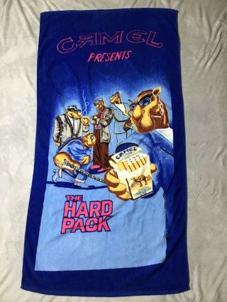 Rare Vintage 1991 Rj Reynolds Joe Camel Beach Towel 30 " X 58 " Advertising