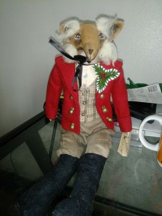 Ultra Rare Joe Spencer Gathered Traditions Farley Fox Doll Christmas Figure