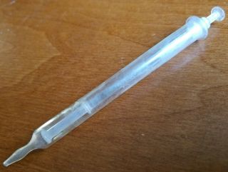 1870s Medical Glass Syphilis Syringe For Injecting Mercury Civil War Vd Std