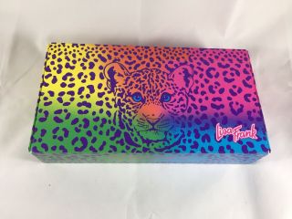 Vtg 90s Lisa Frank Pencil Box Hunter Leopard Cheetah Rainbow Neon Usa Made Rare