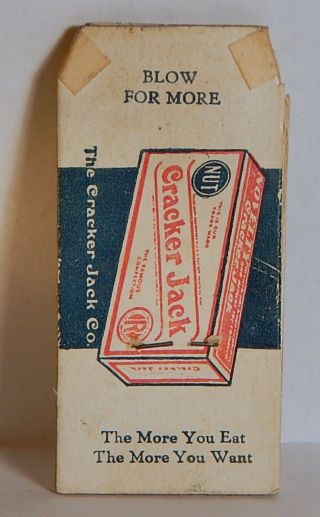Vint 1920 Cracker Jack Paper Whistle Angelus Marshmallows Rare