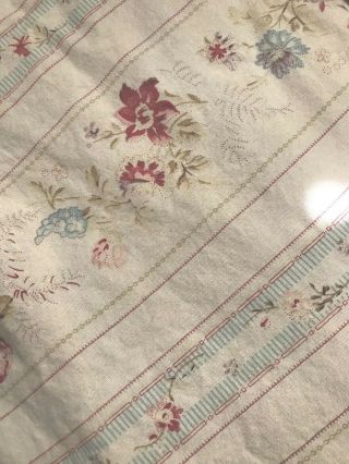 Ralph Lauren King Fitted Vintage Sheet Rare Josie Rose Stripe Floral 100 Cotton