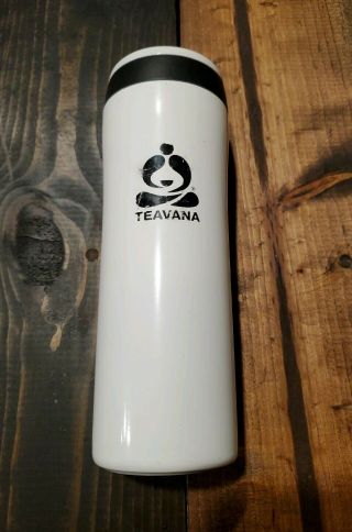 Teavana Tumbler White Rare Loose Leaf Tea Infuser Thermos.  Vg Same Day Ship