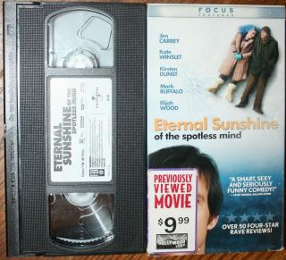 Eternal Sunshine Of The Spotless Mind (vhs) Jim Carrey,  Kate Winslet.  Good.  Rare