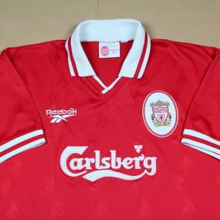Liverpool 1996 1997 Home Shirt Rare Rebock (l)