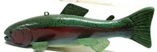 Mike Ott Larger Trout Listed Carver Fish Spearing Decoy Ice Fishing Lure