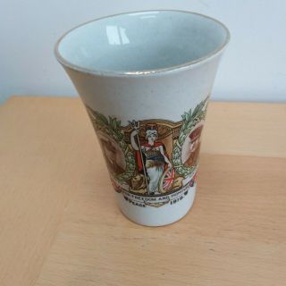 Vintage Peace Beaker / Mug 1919 Beatty & Haig Grimwades Winton Dewsbury Vgc Rare
