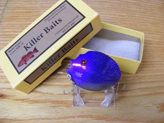 Killer Baits Rusty Jessee Heddon Style Glasseye Punkinseed In Purple Scale Color
