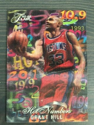 1995 - 96 Flair Insert Rare Hot Numbers Grant Hill
