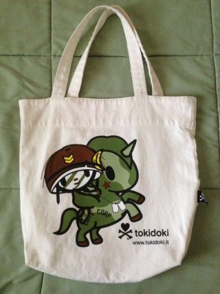 Rare Tokidoki Unicorno American Army Tote Bag Limited Edition