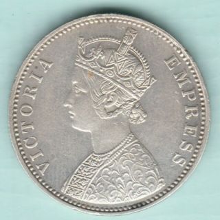 British India - 1879 - Victoria Empress - 0/1 - One Rupee - Ex Rare Coin