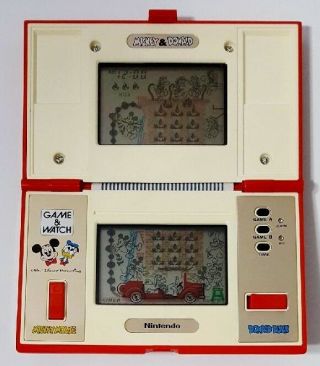 Nintendo Game & Watch Mickey & Donald Multi Screen Handheld Lcd Disney Rare