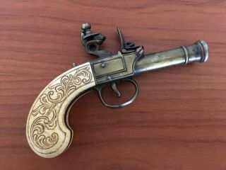 Antique And Rare Decorative English Flintlock Pistol 1798
