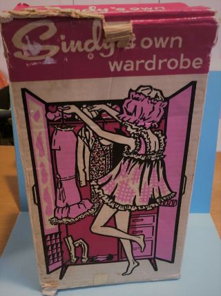 Vintage Sindy 1960s/70s Bright Pink Wardrobe With X 13 Items G - Vg