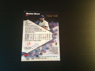 1998 Stadium Club - Mariano Rivera 38 One of a Kind 150/150 Yankee HOF - Rare 2