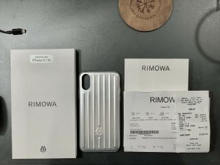 Pre - Owned Rimowa Aluminum Iphone Case X/xs Silver Rare - Limited Edition