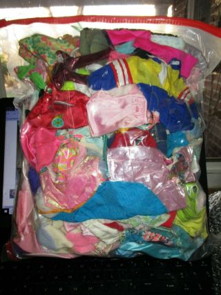 Surprise Bag Filled With Vintage Barbie Doll Clothes And Accessories