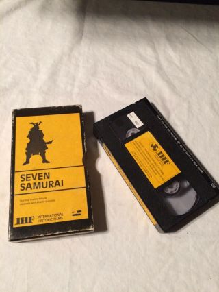 Vintage Seven Samurai Vhs Video Akira Kurosawa Japanese Rare Ihf Box