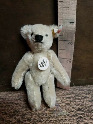 Steiff Teddy Bear Club Membership Gift 4 " Miniature Silver Gray Mini - 2005